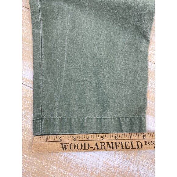 LL Bean Mens Cargo Pants Green Size 38 x 34 (36x33)  Cotton Straight Leg - Picture 8 of 9